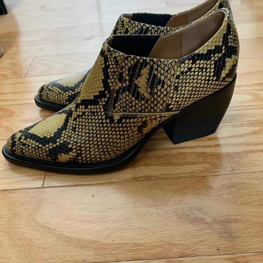 Chloe leather rylee Python ankle boots